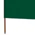 Paravan anti-vânt cu 3 panouri, verde, 400 x 80 cm, textil