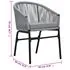  Set mobilier de bistro cu perne, 3 piese, gri, ratan PE
