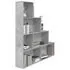  Bibliotecă/Separator, gri beton, 155x24x160 cm, lemn prelucrat