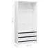  Șifonier, alb extralucios, 100x50x200 cm, lemn prelucrat