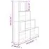  Bibliotecă/Separator, gri beton, 155x24x160 cm, lemn prelucrat