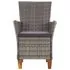  Set mobilier de exterior, 5 piese, gri, poliratan, lemn acacia