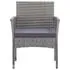  Set mobilier de grădină cu perne, 4 piese, antracit, poliratan