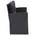  Set mobilier de grădină cu perne, 6 piese, negru, poliratan