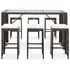  Set mobilier bar de grădină cu perne, 7 piese, maro, poliratan