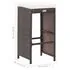  Set mobilier bar de grădină cu perne, 7 piese, maro, poliratan