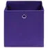  Cutii de depozitare, 4 buc., violet, 32x32x32 cm, textil