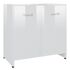  Dulap de baie, alb extralucios, 60x33x61 cm, lemn prelucrat