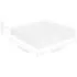 Rafturi de perete, 4 buc., alb extralucios, 23x23,5x3,8 cm, MDF
