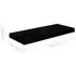  Raft de perete suspendat negru extralucios, 60x23,5x3,8 cm, MDF