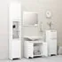  Set mobilier de baie, alb, lemn prelucrat