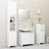  Set mobilier de baie, alb, lemn prelucrat