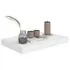  Rafturi de perete suspendate, 4 buc., alb, 40x23x3,8 cm, MDF