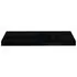  Raft de perete suspendat negru extralucios, 60x23,5x3,8 cm, MDF