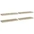  Rafturi de perete suspendate 4 buc., stejar, 80x23,5x3,8 cm MDF
