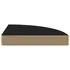  Rafturi colțar suspendate, 4 buc., negru, 25x25x3,8 cm, MDF