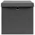  Cutii depozitare cu capac, 4 buc., gri, 28x28x28 cm