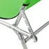  Șezlong pliabil cu copertină, verde, aluminiu