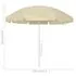  Umbrelă de soare de plajă, galben nisipiu, 240 cm
