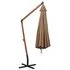  Umbrelă suspendată cu stâlp, gri taupe, 3,5x2,9 m, lemn de brad