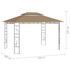  Pavilion, gri taupe, 4x3x2,7 m, 160 g/m²