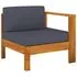  Set mobilier grădină perne gri închis, 8 piese, lemn acacia
