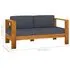  Set mobilier grădină perne gri închis, 10 piese, lemn acacia