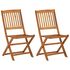  Set mobilier grădină, pliabil, 3 piese, lemn masiv acacia