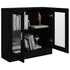  Dulap cu vitrină, negru, 82,5x30,5x80 cm, lemn prelucrat