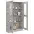  Dulap cu vitrină, gri beton, 82,5x30,5x150 cm, lemn prelucrat
