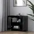  Dulap cu vitrină, negru, 82,5x30,5x80 cm, lemn prelucrat