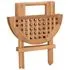  Set mobilier de exterior pliabil, 3 piese, lemn masiv tec