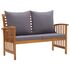  Set mobilier de grădină cu perne, 4 piese, lemn masiv de acacia