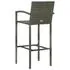  Set mobilier bar de grădină, 5 piese, gri, poliratan