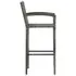  Set mobilier bar de grădină, 5 piese, gri, poliratan