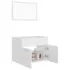  Set mobilier de baie, 2 piese, alb, PAL