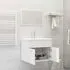  Set mobilier de baie, 2 piese, alb, PAL