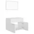 Set mobilier de baie, 2 piese, alb, PAL