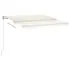  Copertină retractabilă manual cu LED, crem, 300x250 cm