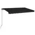  Copertină manuală retractabilă, cu LED, antracit, 450x350 cm