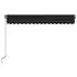 Copertină manuală retractabilă, cu LED, antracit, 450x350 cm