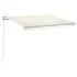  Copertină retractabilă manual cu LED, crem, 300x250 cm