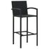  Set mobilier bar de grădină, 9 piese, negru