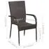  Set mobilier de grădină, 9 piese, maro