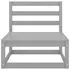 Set mobilier de grădină, 8 piese, gri, lemn masiv de pin