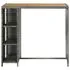  Masă de bar cu raft de depozitare, gri 120x60x110 cm, poliratan