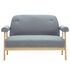  Canapea cu 2 locuri, gri deschis, material textil