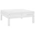  Set mobilier de grădină, 11 piese, alb, lemn masiv de pin