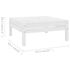  Set mobilier de grădină, 5 piese, alb, lemn masiv de pin