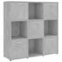  Bibliotecă, gri beton, 90 x 30 x 90 cm, lemn prelucrat